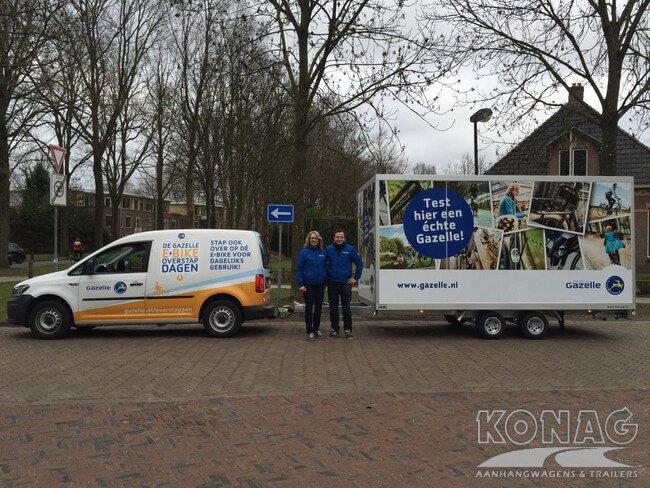 Konag gesloten wagen voor fietsen 420x205x210 cm 2100 kg