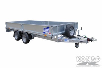Proline tandemas plateauwagen 500x200 cm touwhaak