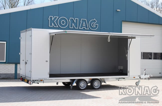 Konag gesloten presentatiewagen 545x200x200 cm 3100 kg