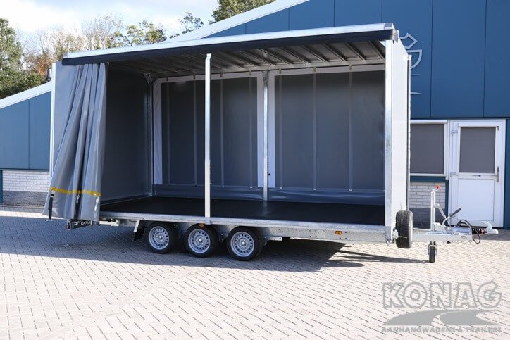 Konag huifaanhangwagen met schuifzeilen 510x245x250 cm 3500 kg
