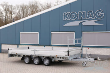 Proline tandemas plateauwagen 500x200 cm touwhaak