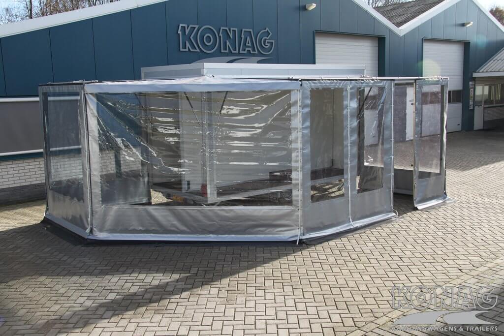 Konag bloemenaanhangwagen met zeilenopbouw