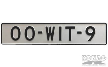Witte kentekenplaat