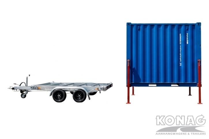 Containertrailer 10FT 2X2700KG