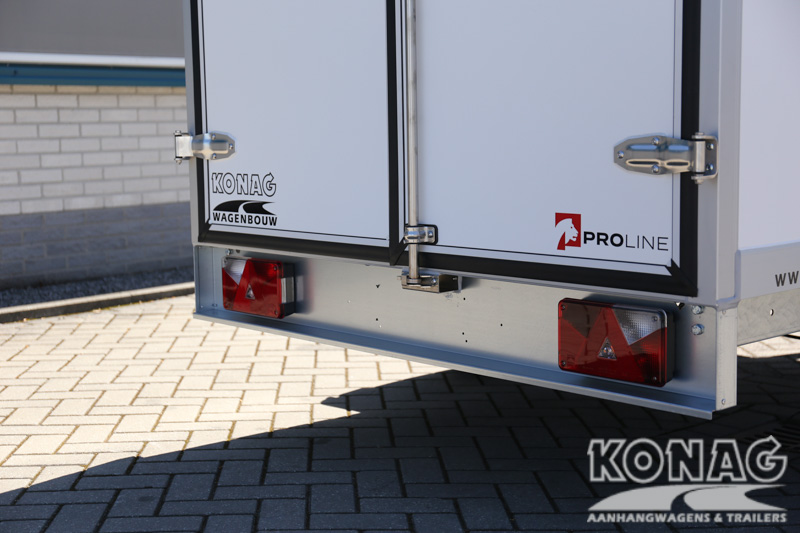 Proline enkelas gesloten aanhangwagen 250x150x150 kg 750 kg detail