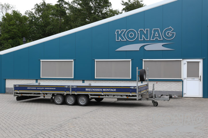 Hulco tridemas plateauwagen 615x220 cm 3500 kg