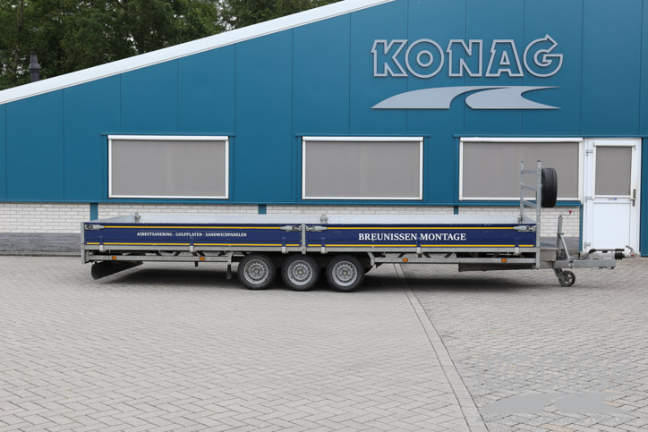 Hulco tridemas plateauwagen 615x220 cm 3500 kg
